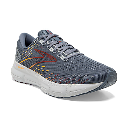 Brooks Glycerin 20 Running Shoes - Mens, Grey/Chili Oil/Orange, 8.5, 1103821D034.085