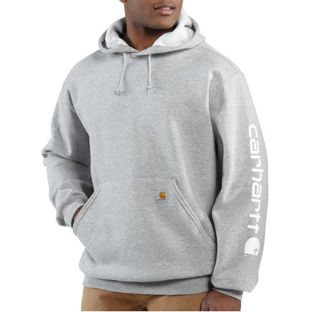 CARHARTT SLEEVE LOGO HOODED SWEATSHIRT NEW NAVY XL