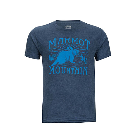Marmot Sunrise Marmot Short Sleeve T-Shirt - Mens, Navy Heather, Small 43480-8550-S