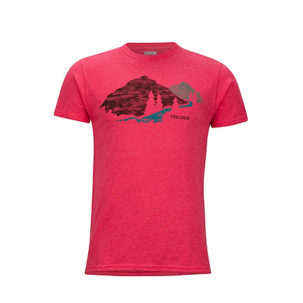 Marmot Tread Lightly Short Sleeve T-Shirt - Mens, Red Heather, Small 43440-8554-S