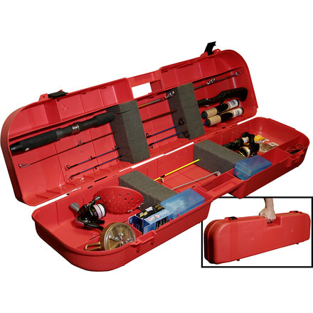 MTM Ice Fishing Rod Box, Holds 8 Plus Accessories, Red, IFB30