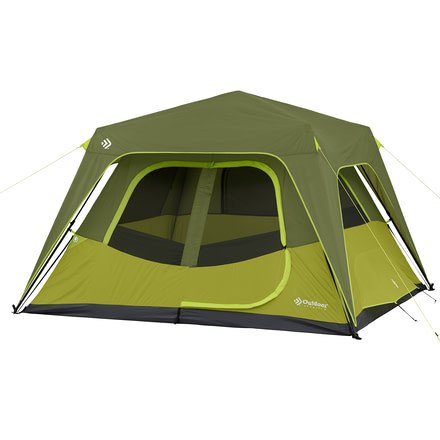 Outdoor Products 6 Person Instant Cabin Tent w/ Extended Eave, Green/Olive Green, 50027