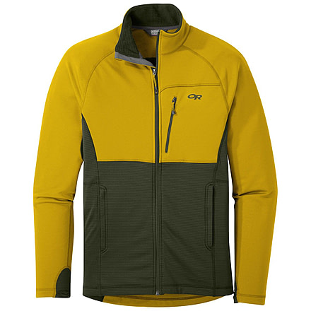 Outdoor Research Vigor Full Zip Jacket - Mens, Turmeric / Forest, 2XL, 2714511625010
