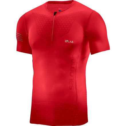 Salomon S/Lab Exo HZ Trail Running Short Sleeve Tee - Mens, Racing Red, XL L40069300-XL