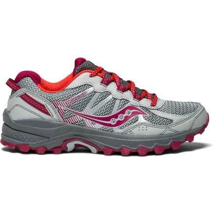 Saucony Womens Excursion TR11 Trail Running Shoe, Grey/Pink, 6.5 US S10392-1-6.5 US