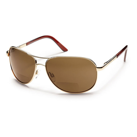 Suncloud Polarized Optics Aviator 1.5 (New) Sunglasses - Gold Frame, Brown Polarized Polycarbonate Lenses S-AVPPBRGD150
