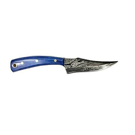 Titan International Knives Damascus Blue Older Timer Design Fixed Blade ...