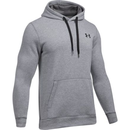 gray and orange under armour hoodie