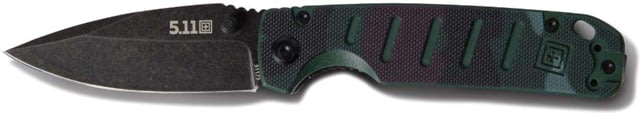 5.11 Tactical 5.11 Tactical Braddock DP Mini Folding Knife 3in D2 Drop Point Woodland Camo  SZ