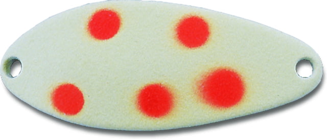 Acme Little Cleo Spoon 2 1/8in 2/3oz Sinking Glow & Fluorescent Orange Dots