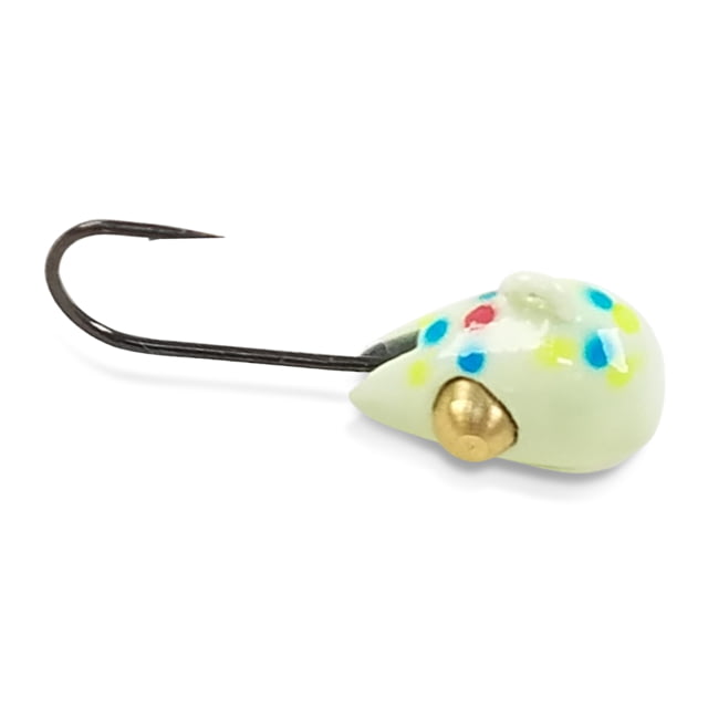 Acme Tungsten Sling Blade Ice Jig Glow Wonderbread Size 3