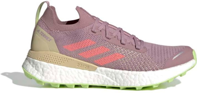 Adidas Terrex Two Ultra Primeblue Trail Running Shoes - Women's Magic Mauve/Acid Red/Pulse Lime 7.5