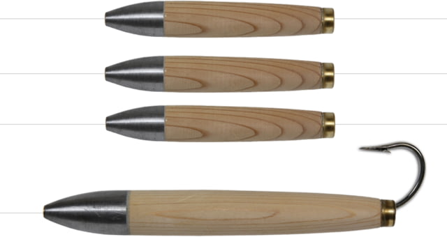 Ahi 6in + 4in Daisy Chain Cedar Plug - Natural 100lb Fluorocarbon