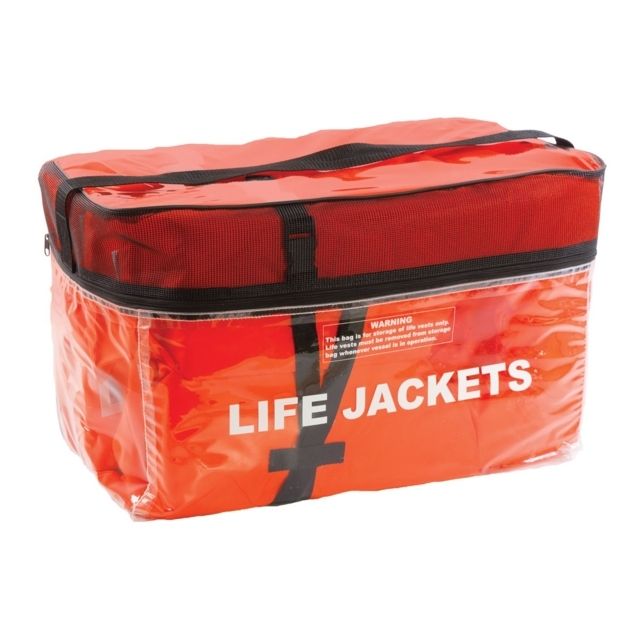 Airhead Adults Type II Keyhole Life Vest w/Clear Storage Bag Orange Pack of 4