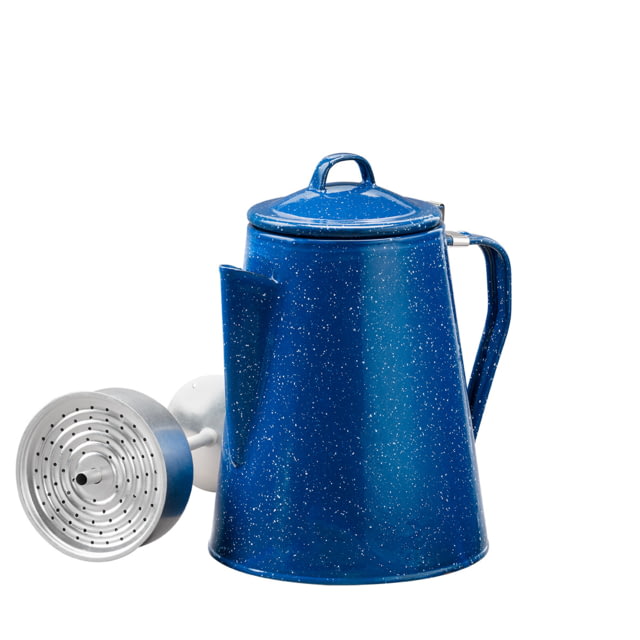 Alpine Mountain Gear 8 Cup Enamel Coffee Percolator Blue