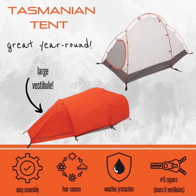 ALPS Mountaineering Tasmanian 3 Tent Cherry Tomato/Gray