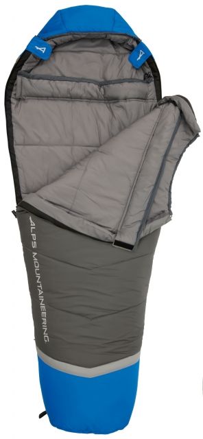 ALPS Mountaineering Aura 0 Sleeping Bag Long Ultramarine/Coal 34in x 86in