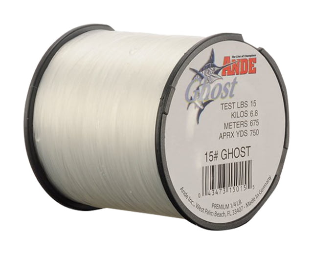 Ande Line Ghost Monofilament Line 1/4lb Spool 15lb 750yd Clear