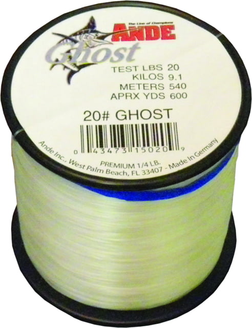 Ande Line Ghost Monofilament Line 1/4lb Spool 20lb 600yd Clear