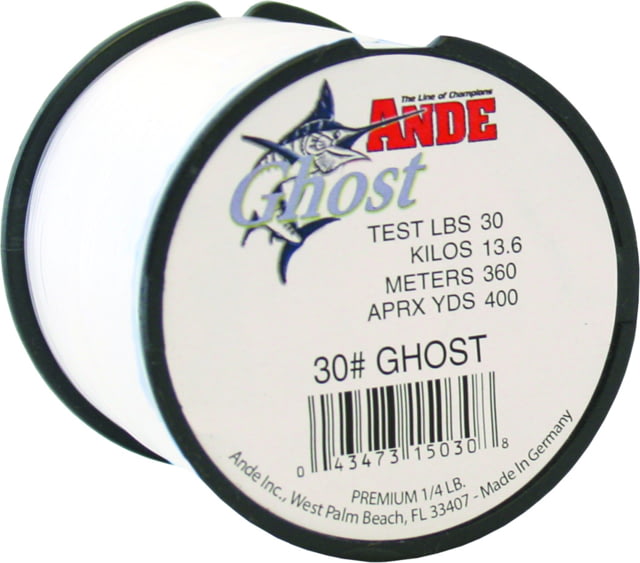 Ande Line Ghost Monofilament Line 1/4lb Spool 30lb 400yd Clear