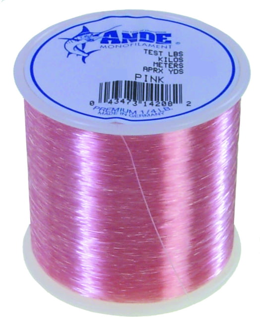 Ande Line Premium Mono Line 1/4lb Spool 15lb 750yd Pink