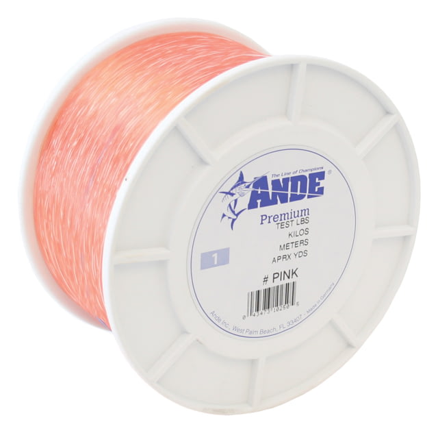 Ande Line Premium Mono Line 1lb Spool 15lb 3000yd Pink
