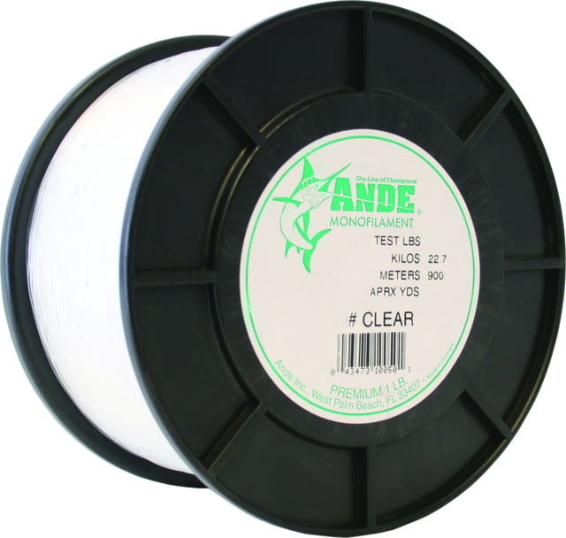 Ande Line Premium Mono Line 1lb Spool 200lb 200yd Clear
