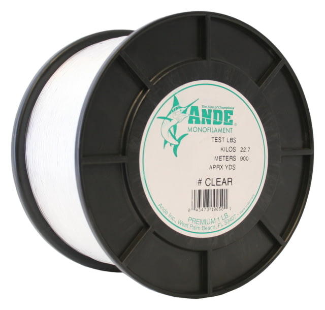 Ande Line Premium Mono Line 1lb Spool 25lb 2000yd Clear