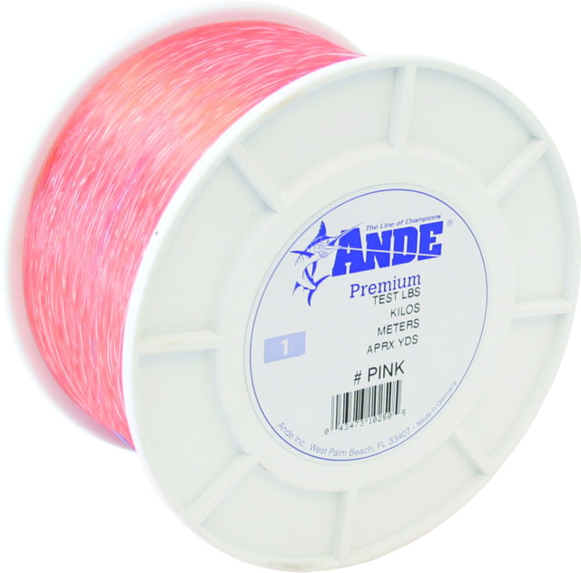 Ande Line Premium Mono Line 1lb Spool 30lb 1600yd Pink