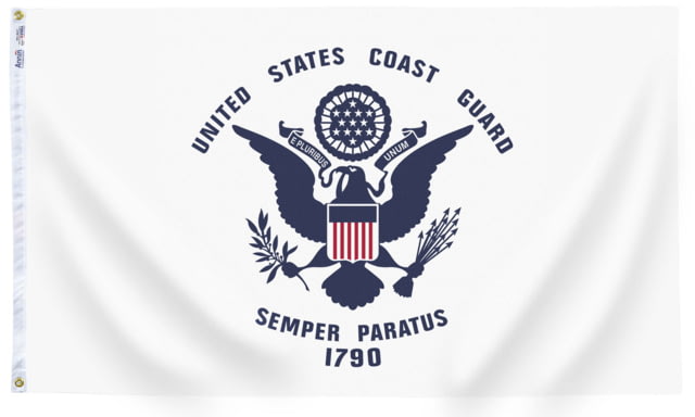 Annin Flags US Coast Guard Nylon Flag White/Navy Blue/Red 3ft x 5ft