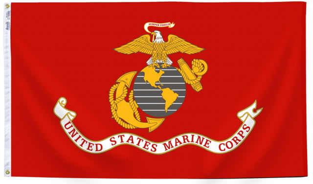 Annin Flags US Marine Corps Nylon Flag Red/White/Gold 3ft x 5ft