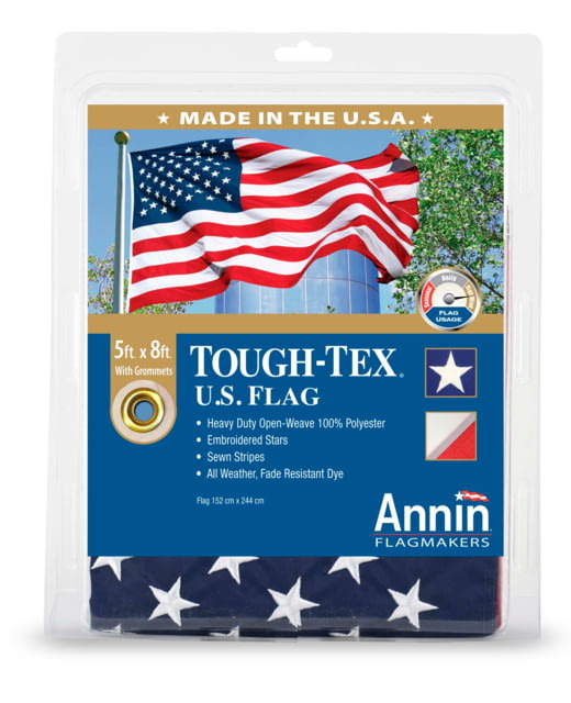 Annin Flags US Tough-Tex Flag Red/White/Blue 5ft x 8ft