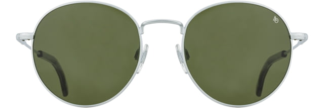 AO 1002 Sunglasses Matte Silver Frame Calobar Green AOLite Nylon Lenses Polarized 51-19-145 B47