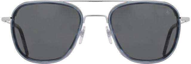 AO Flynn Sunglasses - Men's Silver Navy True Color Gray AOLite Nylon Lenses Silver Navy / True Color Gray Lens 55-22-145