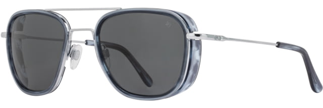 AO Flynn Sunglasses - Men's Silver Navy True Color Gray AOLite Nylon Lenses Silver Navy / True Color Gray Polarized Lens 55-22-145