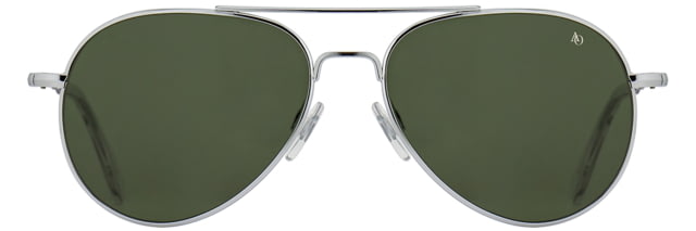 AO General Sunglasses Silver Calobar Green SkyMaster Glass Lenses Polarized 58-14-145 B52.5
