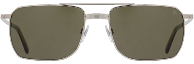 AO Geoffrey Sunglasses - Men's Silver Calobar Green AOLite Nylon Lenses Silver / Calobar Green Lens 58-18-145