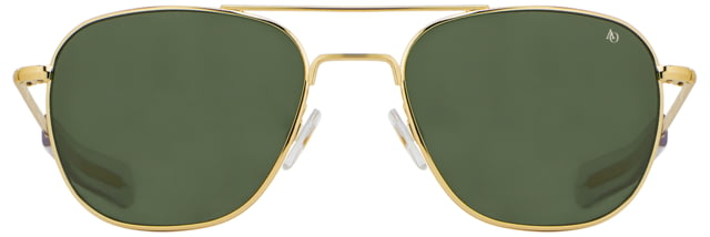 AO Original Pilot Sunglasses Gold Frame 55 mm Calobar Green AOLite Nylon Lenses Bayonet Temple738921549468