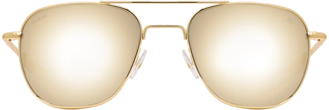 AO Original Pilot Sunglasses Gold Frame 52 mm SunFlash Gold Mirror AOLite Nylon Lenses Bayonet Temple Polarized 738921564539