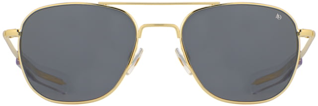 Open Box Dealer Demo AO Original Pilot Sunglasses Gold Frame 52 mm True Color Gray AOLite Nylon Lenses Bayonet Temple738921549321
