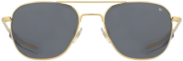 AO Original Pilot Sunglasses Gold Frame 52 mm True Color Gray SkyMaster Glass Lenses Bayonet Temple Polarized 738921549314