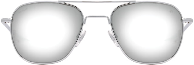 AO Original Pilot Sunglasses Silver Frame 55 mm SunFlash Silver Mirror AOLite Nylon Lenses Bayonet Temple Polarized 738921564690