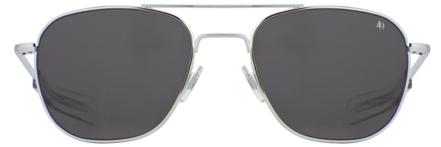 AO Original Pilot Sunglasses Silver Frame 55 mm True Color Gray AOLite Nylon Lenses Bayonet Temple738921549925