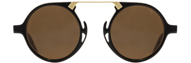 AO Oxford Sunglasses Black Tortoise Gold Frame Cosmetan Brown AOLite Nylon Lenses 44-24-145 B45