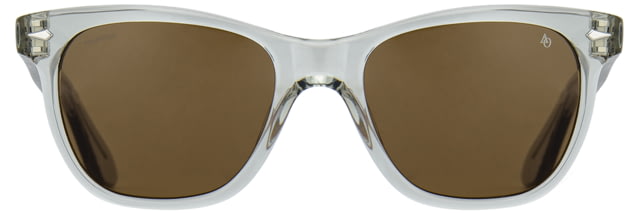 AO Saratoga Sunglasses Gray Crystal Cosmetan Brown AOLite Nylon Lenses Polarized 54-19-145 B42