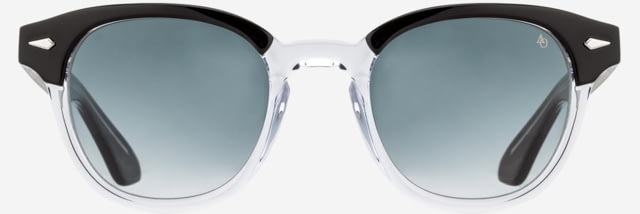 AO Times Sunglasses Black Crystal Frame SunVogue Gray Gradient AOLite Nylon Lenses Polarized 47-21-145