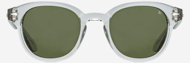 AO Times Sunglasses Gray Crystal Frame Calobar Green AOLite Nylon Lenses Polarized 47-21-145
