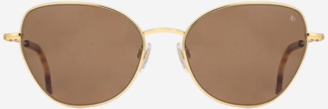 AO Whitney Sunglasses - Women's Gold Frame Cosmetan Brown AOLite Nylon Lenses Polarized 51-19-145