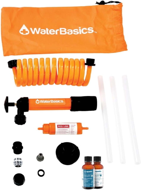 Aquamira WaterBasics Emergency Pump and Filter Orange