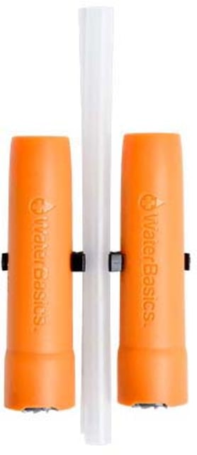 Aquamira WaterBasics Emergency Straw Filter 2 Pack Orange